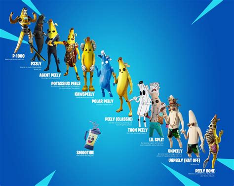 naked fortnite|Every version of peely, ranked from least naked to most naked